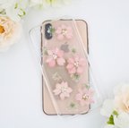 作品ふんわりピンク千鳥草　お花かわいい iPhoneケース 【iPhone11対応】