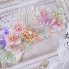 作品（A）約束の花束と蝶のバレッタ（hair ornaments of  butterfly〜Little promise〜）