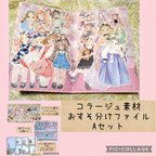 作品A ハミルドール コラージュ素材 おすそ分けファイル カット済み ダイカット バラメモ フレークシール 海外作家