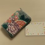 作品ビーズ刺繍の名刺入れ・カードケース