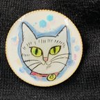 作品さびねこキラキラブローチ⭐︎