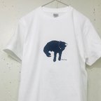 作品[Ｂ品]　仕事中のネコTシャツ・ホワイト