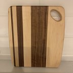 作品木製カッティングボード　Maple-walnut