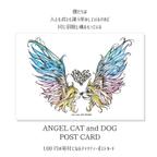 作品チャリティーポストカード「CAT and DOG ANGEL」