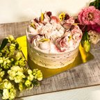 作品桜満開のデコレーションケーキ（5号サイズ）