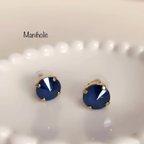 作品royalblue swarovski pierce