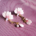 作品桜の花びらピアス