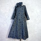 作品着物リメイクワンピース&ストール+スヌード〜四季で心地良い上質大島紬素材〜kimono remake onepiece & stall + snood