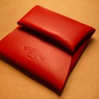 作品【名入れ無料】革のコインケース　red　赤