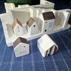 作品ミニチュアハウス　ミニハウス　小さな木のお家　Tiny house　5種　㉒