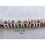 作品ビーズリングB【color：Marine Blue】