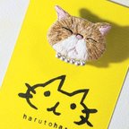 作品エキゾチックねこさん刺繍ブローチ