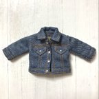 作品オビツ11サイズ服＊デニムジャケット＊青