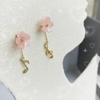 作品プチ桜のピアス