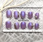 作品紫陽花カラーのマーメイドネイルチップ