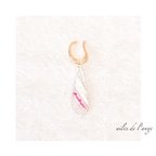 作品no.888 - organdy embroidery drop earcuff