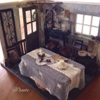 作品紙バンドミニチュア Shabby Chic interior 