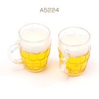 作品A5224  3個  ミニチュア ビールジョッキ プラスチック製 装飾用 3×4cm  3 x（1ヶ）