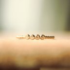 作品14kgf＊まるまる＊ネームリング【金】engraved letters gold fine ring 