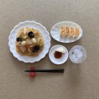 作品フェイクフード　あんかけ焼きそばと餃子のセット