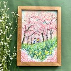 作品2L判サイズ額入り原画　「桜」