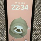 作品スマホ壁紙【ナマケモノ】iPhone X以降のサイズ
