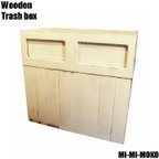作品木製ゴミ箱 Wooden Trash box White MI-MI-MOKO(ミーミーモコ) ダストボックス 48Ｌ 2分別 白 フレンチシャビー  アンティーク調