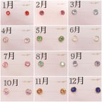 作品【誕生石カラー】ピアス pierce  全12色