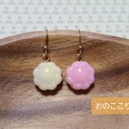 作品２色のボタンピアス～パステル