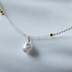 作品Pearl beaded necklace ( White )