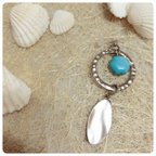 作品大人かわいい＊turquoise×shell＊ピアス