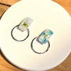 作品［ｲﾔﾘﾝｸﾞ,ﾋﾟｱｽ］2way紫陽花☆silverﾚｸﾀﾝｸﾞﾙ/ﾌﾞﾙｰ     花　春　ﾊﾟｽﾃﾙｶﾗｰ