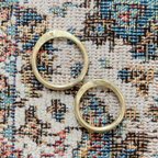 作品《イニシャル刻印》pull ring オーダーメイドリング