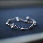 作品-Herkimar diamond- silver bracelet