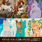 作品ポストカードセット【猫にダイブ】