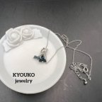 作品スワロフスキー　swarovski  カッとストーン　ビーズ　ネックレス