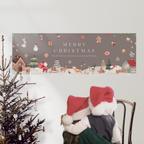 作品クリスマス ツリー タペストリー christmas tapestry 最長90cm 折り目なしですぐ飾れる 筒状梱包