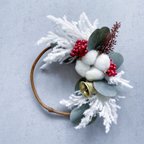 作品【eucalyptus cotton bell christmas wreath】2022 クリスマス ユーカリ コットン ベル リース