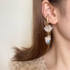 作品mini flower × aurora drop  ear cuff