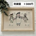 作品【展示品】子どもの絵を刺繍アートに🪡🧵 