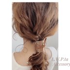 作品❤️530 ♡革紐レザーヘアアクセサリー♡