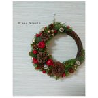 作品 オーダー品  Xmas Wreath リンゴ