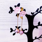 作品［新作］ピンクの小花のイヤリング