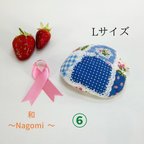 作品【Lサイズ】乳がん　乳がんパット　パット　おしゃれ　かわいい　手作り　肌に優しい　選べる　綿　リボン　乳がん経験者が考えた乳がんパット～和　Nagomi～　⑥いちご柄柄