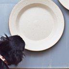 作品＜3日間限定SALE＞粉引き リムプレート【Atelier陶華】陶器 器 オシャレ 可愛い 和モダン 国産 カフェ ディナー皿 洋食器 白 シチュー皿 カレー皿