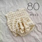 作品韓国子供服　ポップコーンノースリーブセットアップ　80