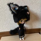 作品プチブライスアウトフィット黒猫なりきりセット