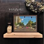 作品【送料無料】南国の風景☆HAWAII No.6                           フレーム付　A4サイズ