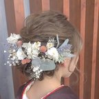 作品cherie #4　髪飾り 卒業式 成人式 着物 結婚式 花 和 プリザーブドフラワー ドライフラワー