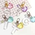 作品【名前入れ】alphabet clear keyring/アルファベットキーホルダー